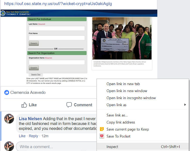 Screenshot: Checking Photos for Alt Text