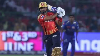 Shreyas Iyer plays a shot for Punjab Kings in the IPL 2025.