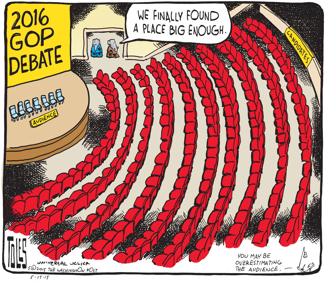 Political cartoon U.S. GOP presidential election 2016