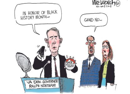 Political&nbsp;Cartoon&nbsp;U.S. Ralph Northam Blackface Racism