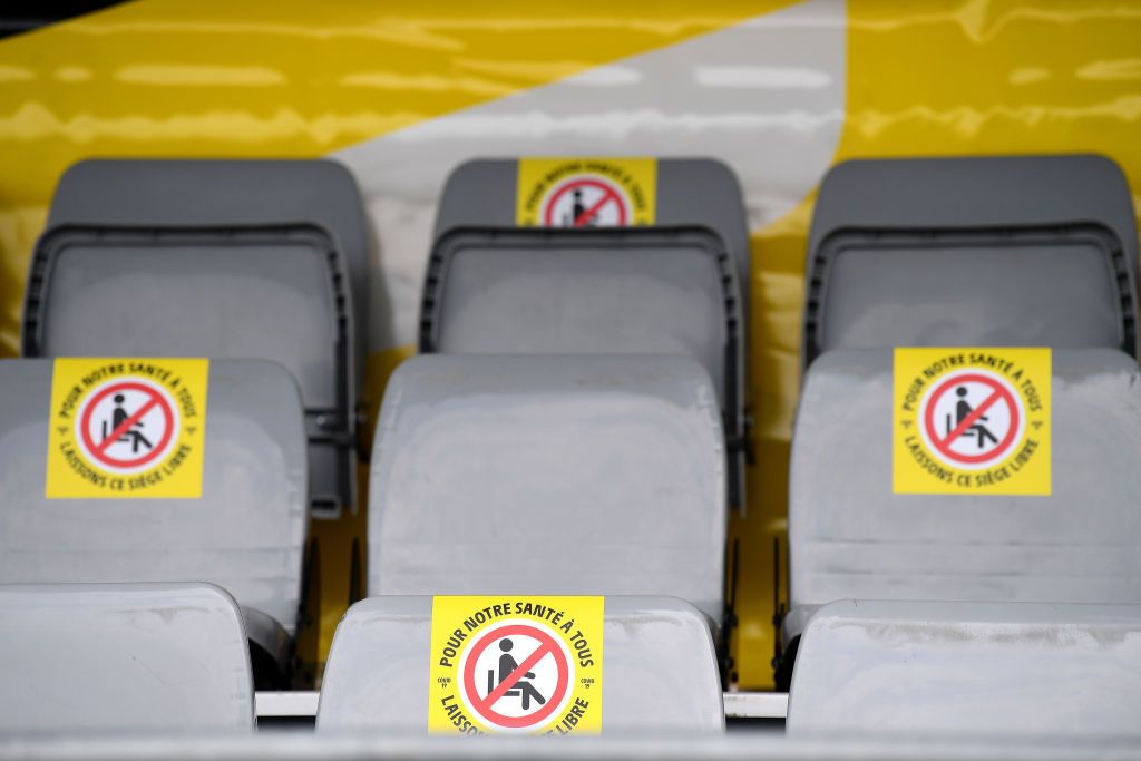 Empty seats at La Course by Le Tour de France 2020 in Nice