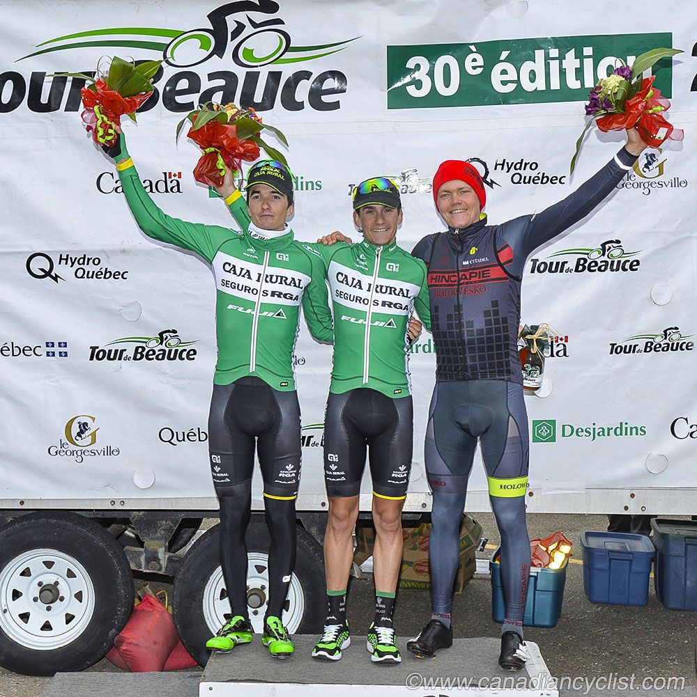 Pello Bilbao, Amets Txurruka, Tom Skujins were the top three on the stage