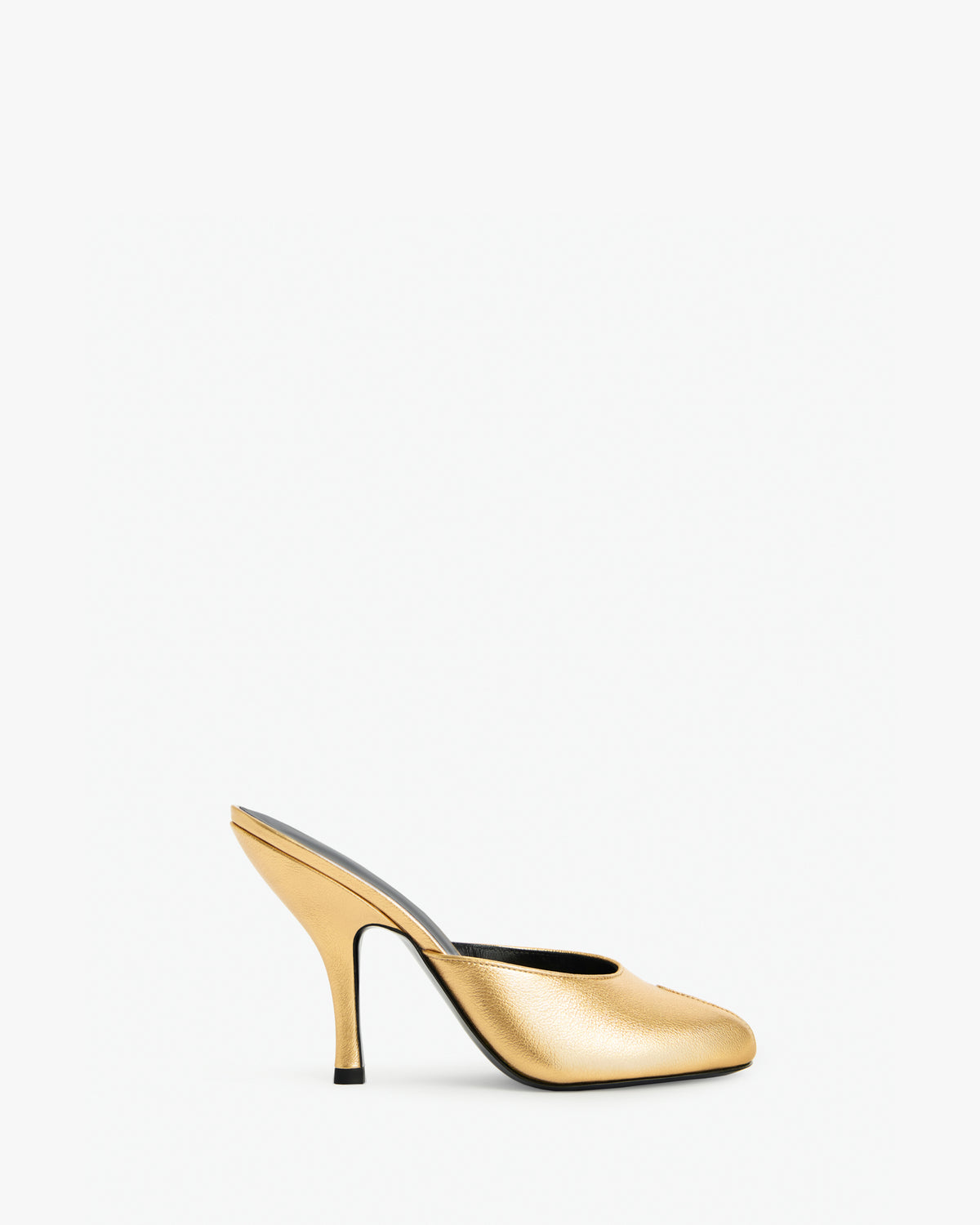Date Mule in Gold Leather