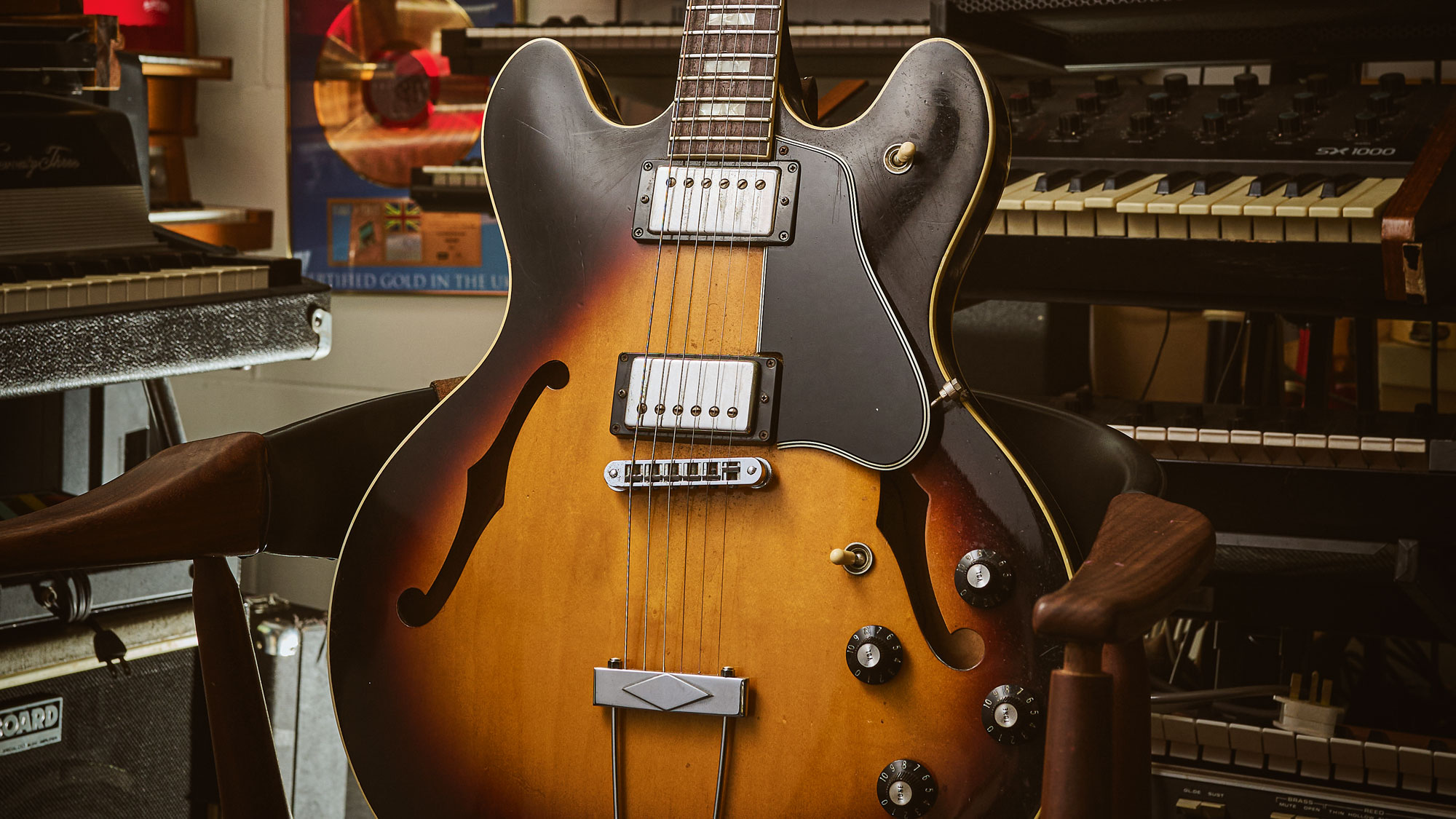 Shawn’s 1978ES-335 is his ‘one and done’ go-to guitar for his work in Young Gun Silver Fox