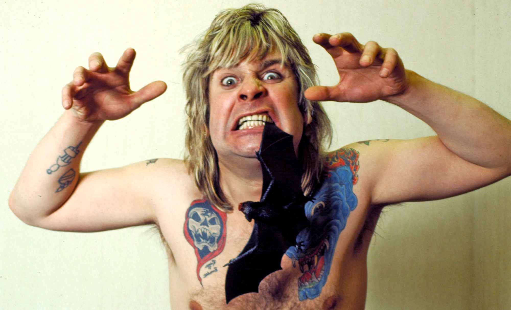 Ozzy Osbourne with Bat