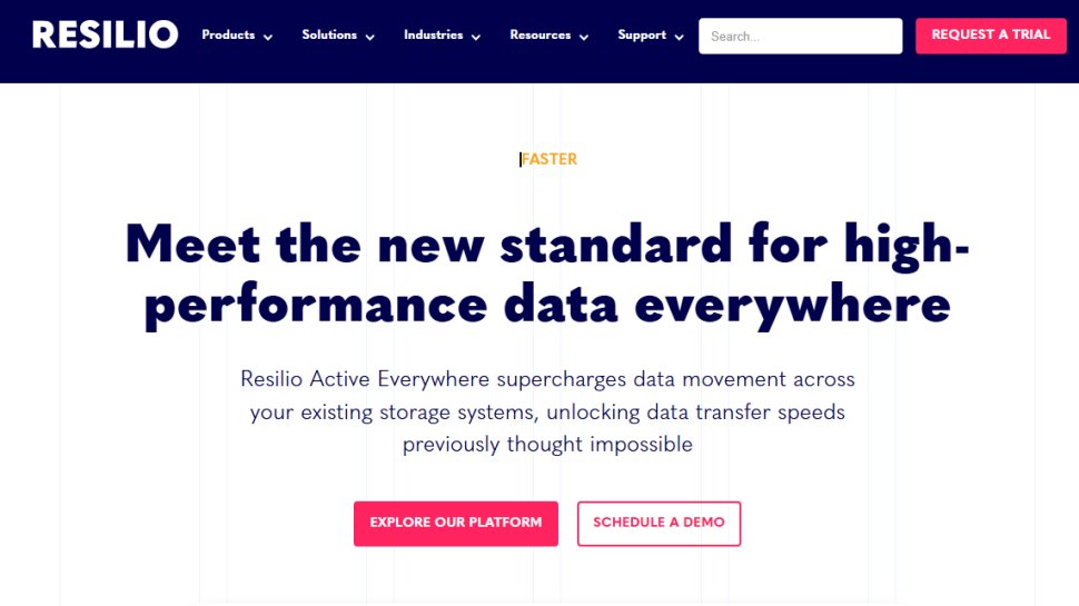 Website screenshot of Resilio Sync (August, 2025)