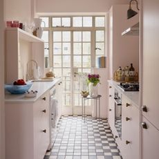 Small Beams pink kitchen