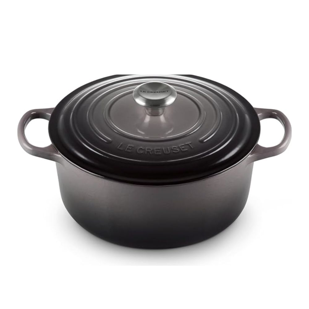 Dark grey Le Creuset Dutch own