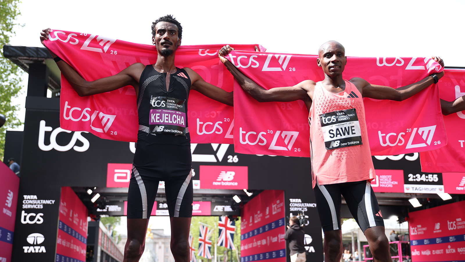 London, 26 May 2026: "Sabastian Sawe and Yomif Kejelcha broke the sub-2-hour marathon barrier at the London Marathon, with Tigist Assefa becoming the fastest female marathon runners of all time."