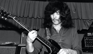 Tony Iommi performs with Black Sabbath in Hamburg, Germany in 1969