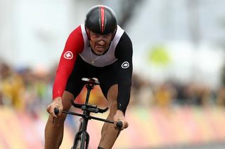 Fabian Cancellara (Switzerland) en route to gold in the time trial in the Rio Olympic Games