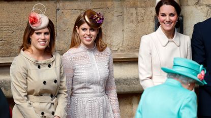 Princess Eugenie and Jack Brooksbank with August Philip Hawke Brooksbank attend the Platinum Pageant on The Mall on June 5, 2022 in London, England. The Platinum Jubilee of Elizabeth II is being celebrated from June 2 to June 5, 2022, in the UK and Commonwealth to mark the 70th anniversary of the accession of Queen Elizabeth II on 6 February 1952.