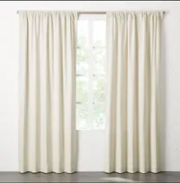 Natural Tan Basketweave ll Curtain Panel, 48"x96"