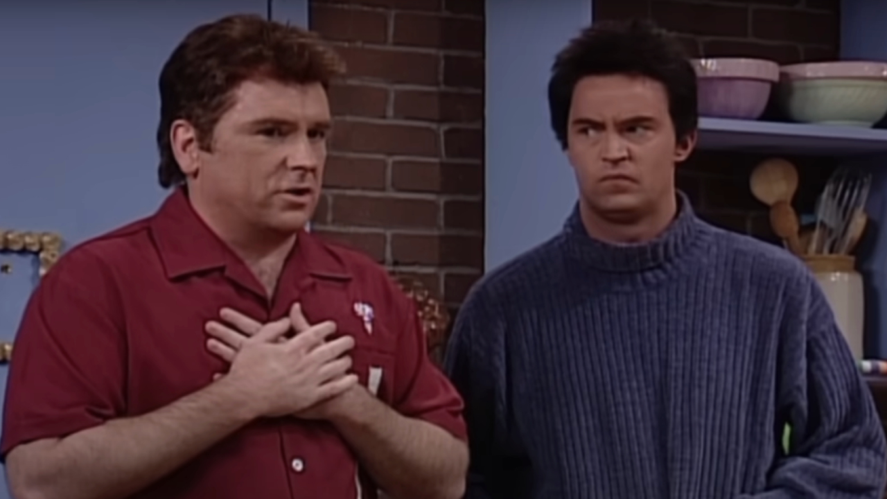​Colin Quinn as Chandler and Matthew Perry as Joey on SNL