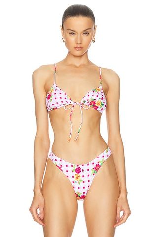 Triangle Front Tie Bikini Top