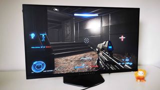 Alienware AW2724HF with Halo Infinite gameplay on screen