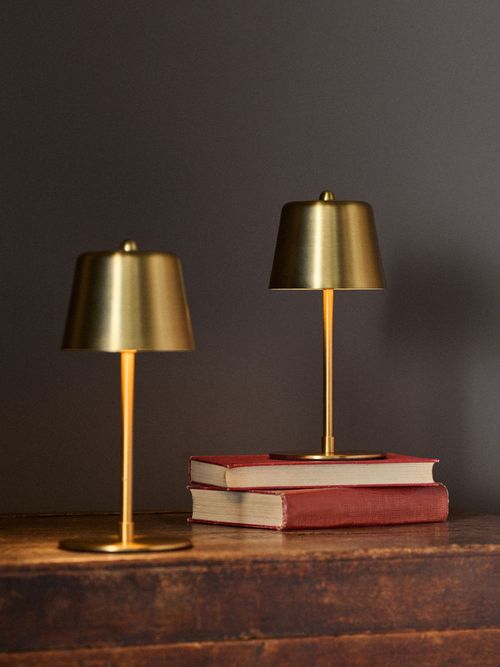 2 Pack Brass Rechargeable Table Lamps