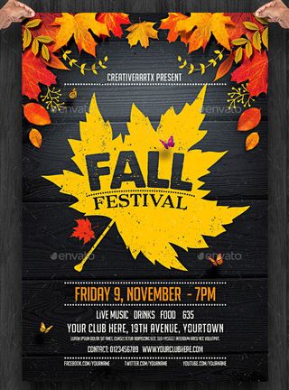 Flyer templates: Fall festival template