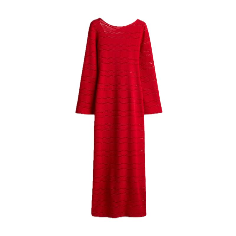 H&M, Lacing Detail Hole Knit Dress