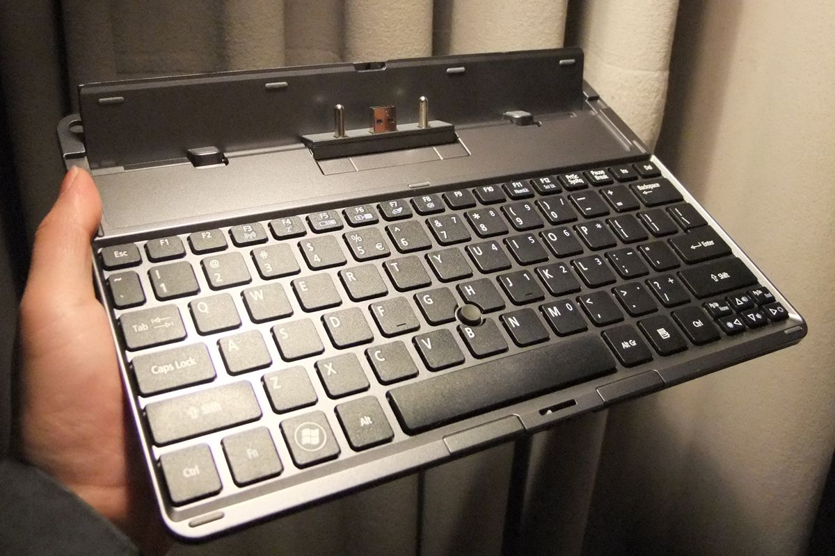 The Acer Iconia Tab W500 keyboard dock