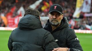 Jurgen Klopp and Antonio Conte earlier  Liverpool's crippled  against Tottenham connected  Saturday.