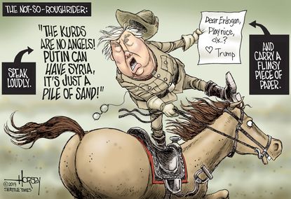 Political Cartoon U.S. Trump Kurds Teddy Roosevelt Erdogan