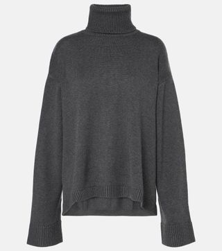 Rhea Trapeze Wool and Cotton Turtleneck Sweater