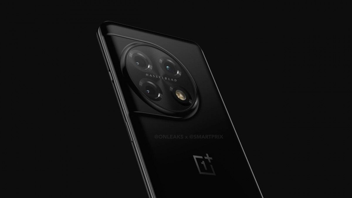 A leaked render of the circular camera array on the back of the rumored OnePlus 11 Pro.