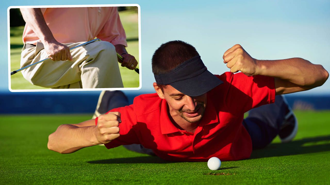 Control your anger on the golf course: Man upset with a bad putt