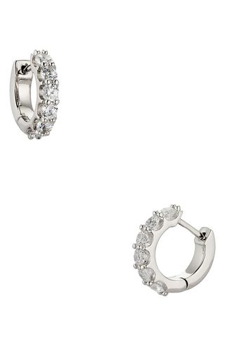 Perfect Cubic Zirconia Huggie Hoop Earrings