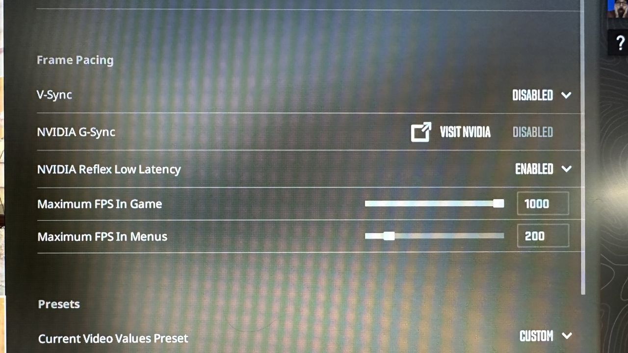 LG UltraGear 25G590B 1,000fps setting