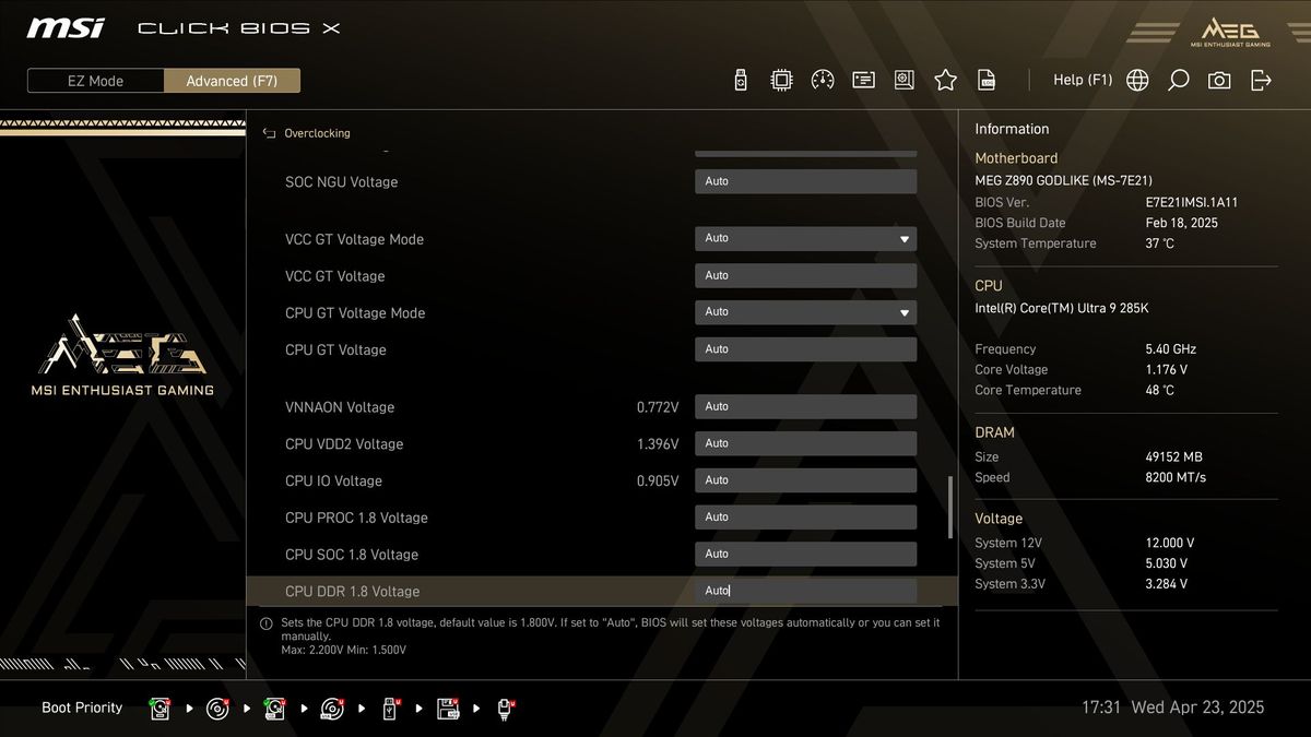 MSI Z890 Godlike