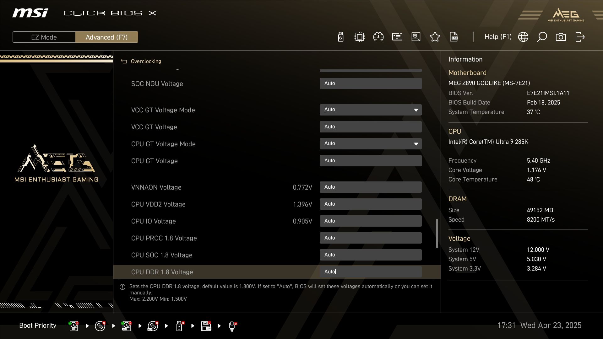 MSI Z890 Godlike