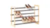 The Container Store Natural 3-Tier Grippy Shoe Rack