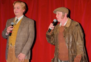 The Fast Show creators Charlie Higson and Paul Whitehouse performing a sketch