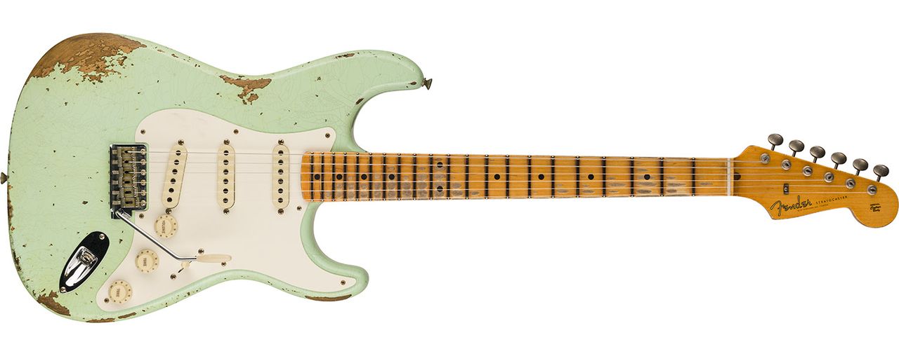 Fender Custom Time Machine 1963 Stratocaster Super Faded Aged Surf Green over Three-Color Sunburst