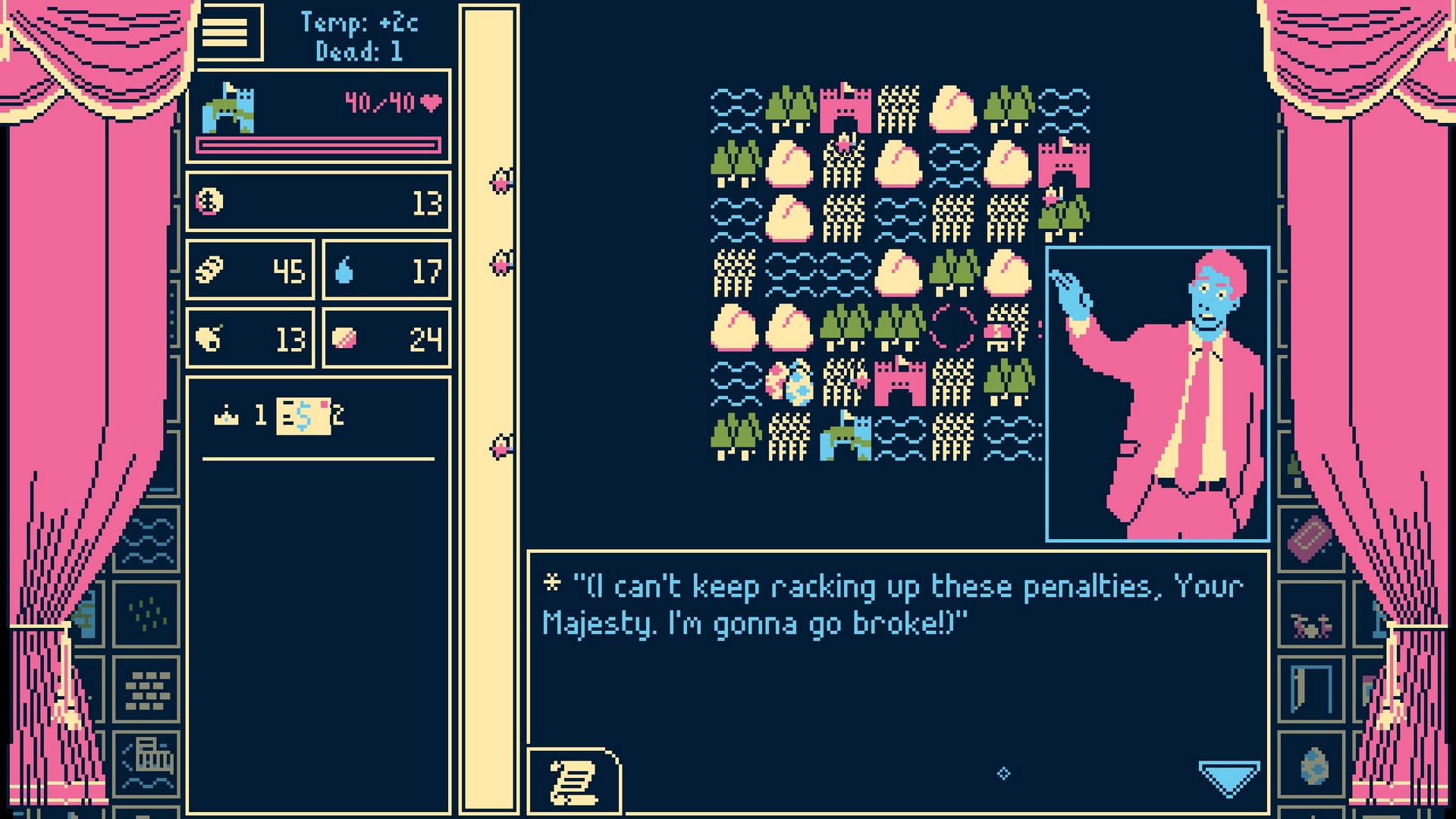 A man in a suit says he can't keep racking up financial penalties in Titanium Court