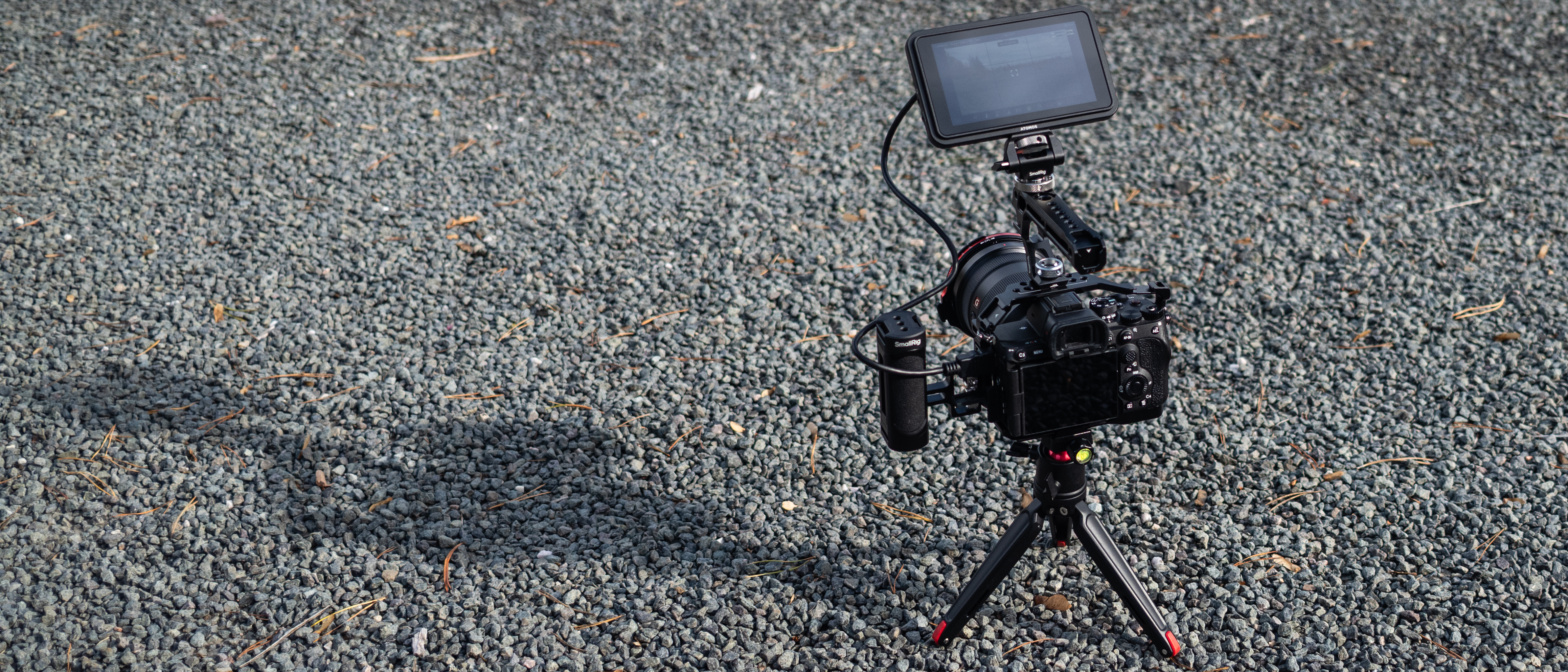 Shinobi Go in use on a camera rig