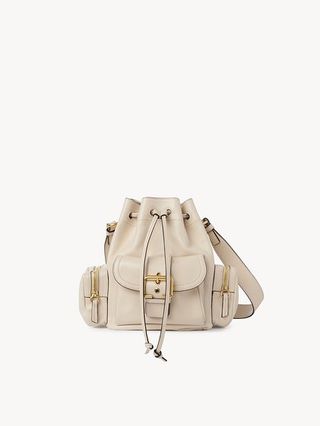 Camera Bucket Bag in Shiny Leather