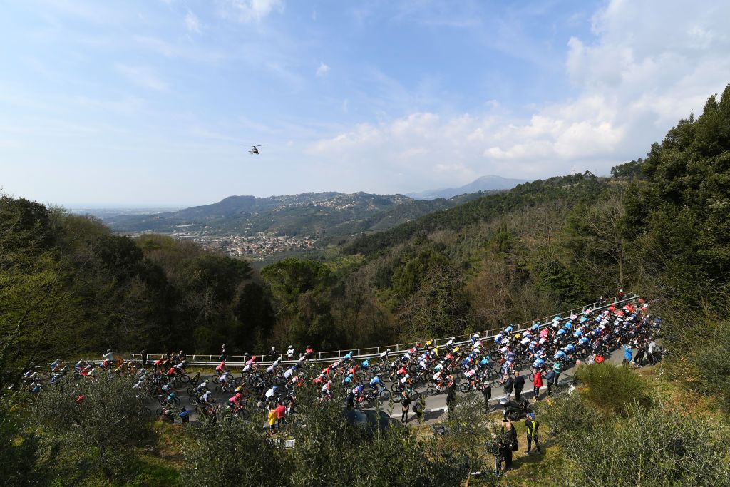 A view across the Camiaore hills at Tirreno-Adriatico