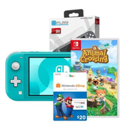 Nintendo Switch Lite – Animal Crossing Bundle, Türkis oder Koralle, 3 Monate Nintendo Online