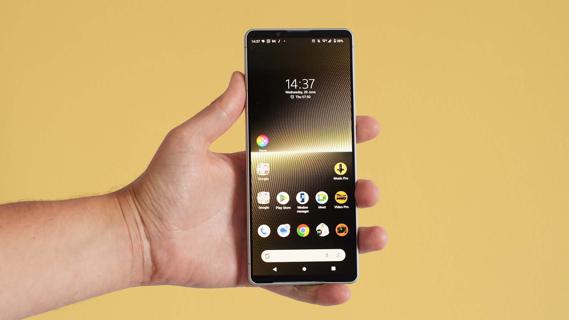 Voorkant van de Sony Xperia 1 V.