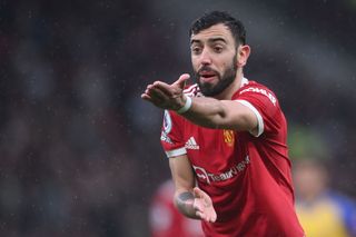 Bruno Fernandes during Man United's 1-1 draw with Southampton