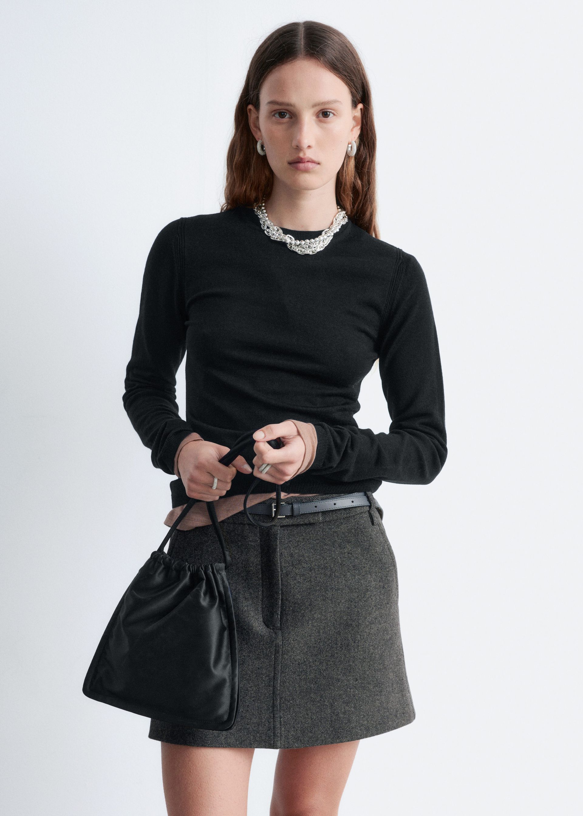 Wool Mini Skirt