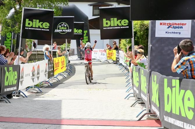 Borghild Loevset wins stage 2 of the Bike Four Peaks