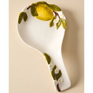 Foster Lemon Stoneware Spoon Rest