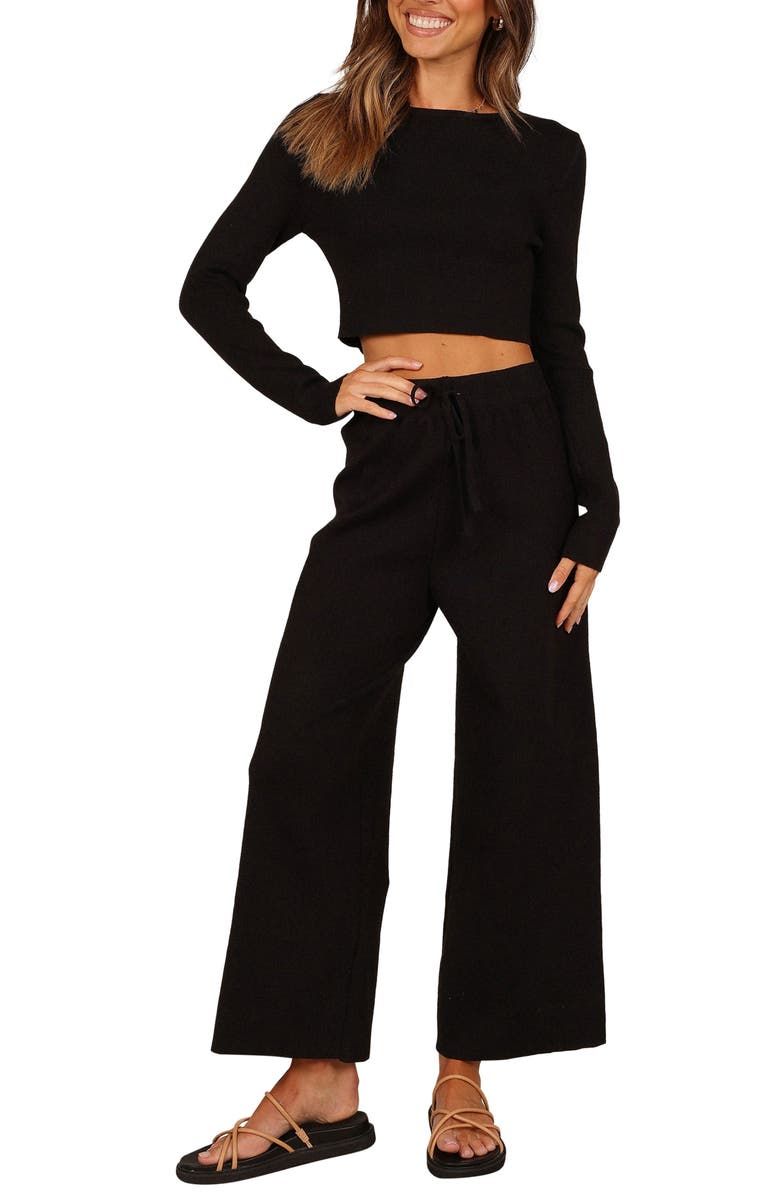 Ayers Long Sleeve Rib Top & Wide Leg Pants
