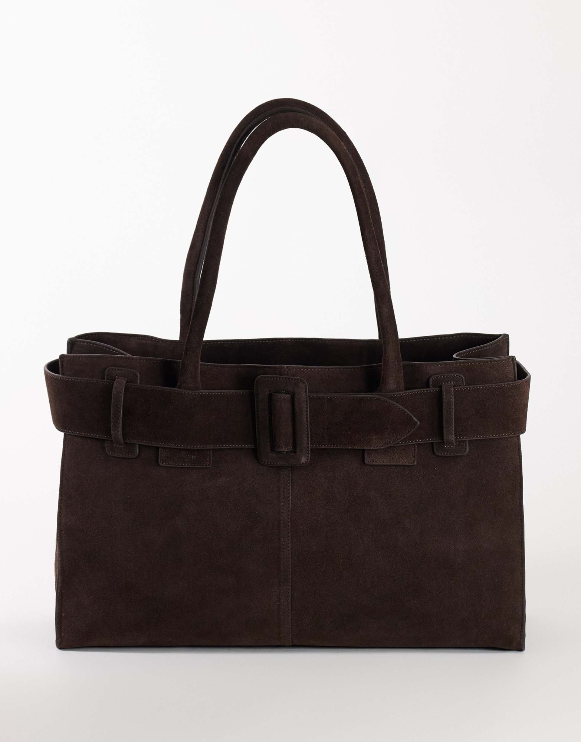 Topshop, Tammy Real Suede Belt Detail Tote Bag