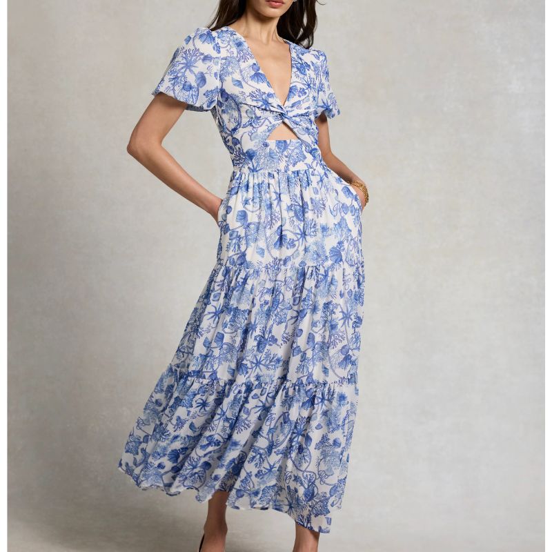 Holland Cooper , Giselle Dress in Blue Seashell