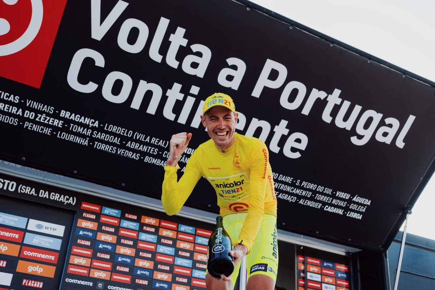 Defending champion Artem Nych (Anicolor-Tien21 Cycling) moves into the overall leaders jersey on the eutralised stage 4